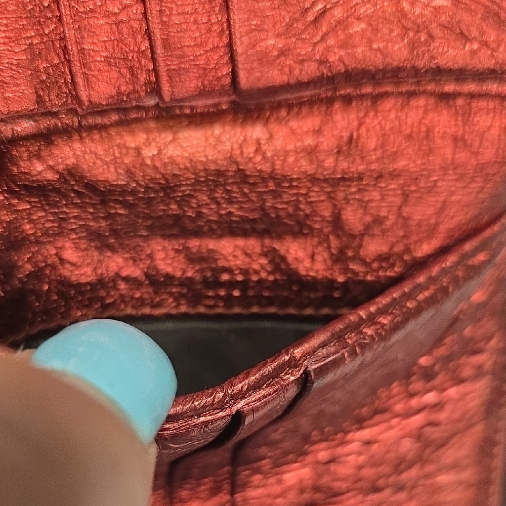 Yves Saint Laurent Shimmering Copper Wallet RARE VINTAGE - Picture 14 of 16